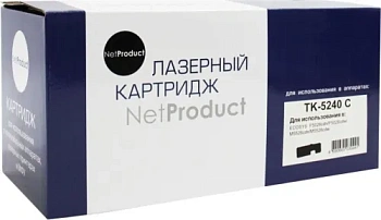 Тонер-картридж NetProduct (N-TK-5240C) для Kyocera P5026cdn/M5526cdn, C, 3K