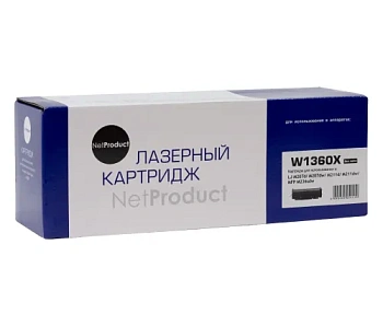 Картридж NetProduct (N-W1360X) для HP LaserJet M211/MFP M236, 2,6K без чипа